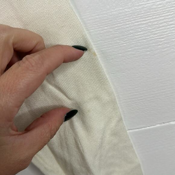 DE COLLECTION Cream Floral Back Long Sleeve Cardigan Sweater Top Size Small - Picture 13 of 13